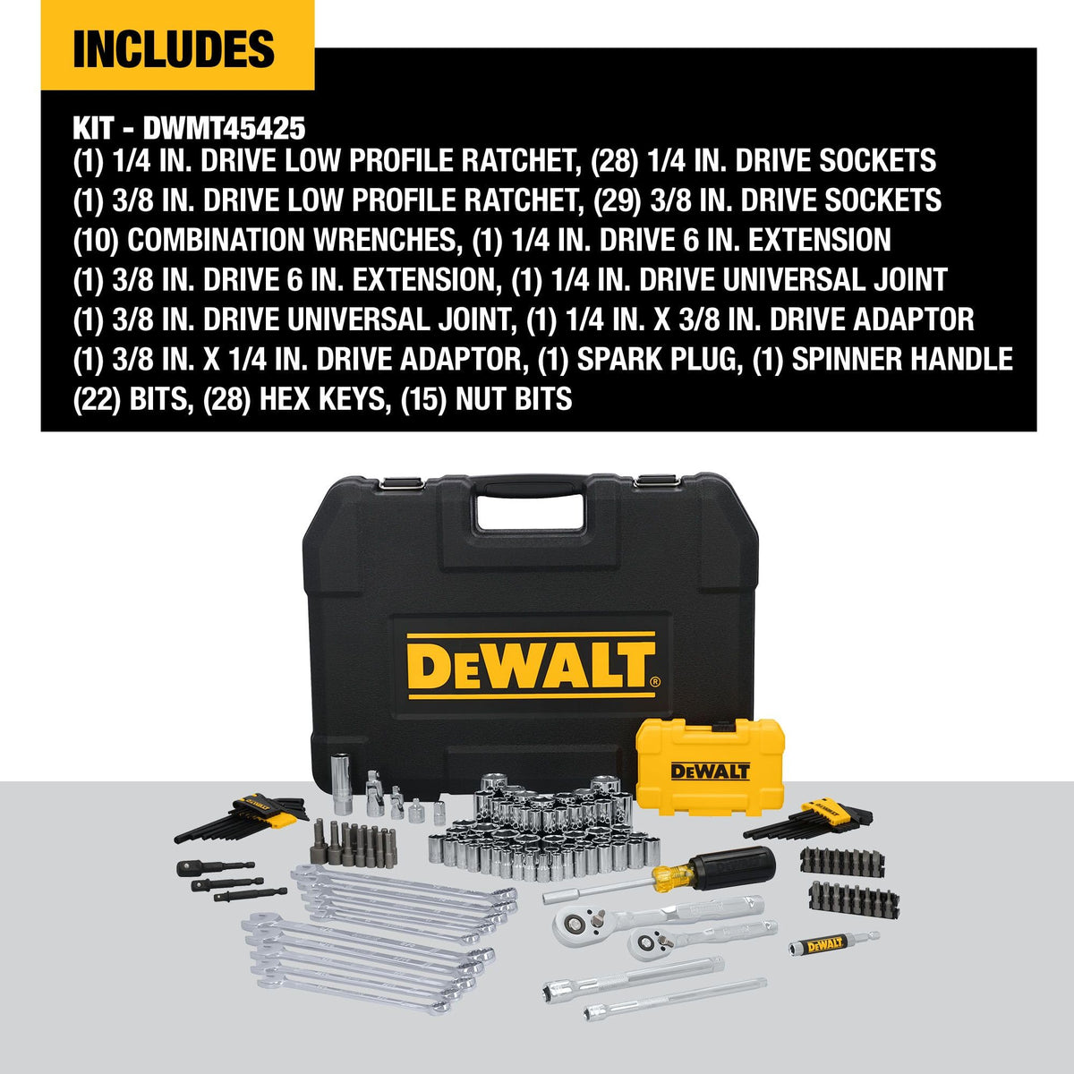 DEWALT DWMT45425 quick-release lever supports one-handed use