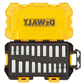 DEWALT DWMT73812 knurled beauty rings reduce slippage during hand tightening.