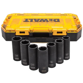 DEWALT DWMT74737 deep-drive socket set with robust construction for long-term use.