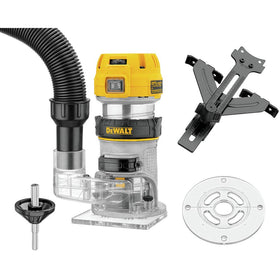 DEWALT DWP611 depth ring enables precise depth adjustments within 1/64 inch.