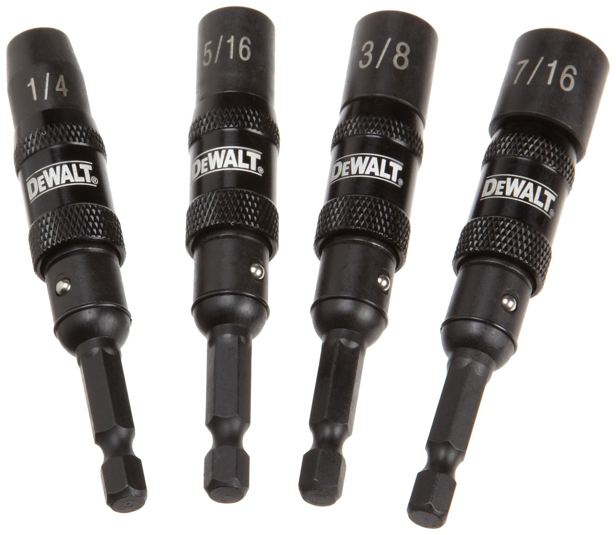 DEWALT DWPVTDRV pivoting nutsetters with pivoting head and strong magnet retention for tight spaces