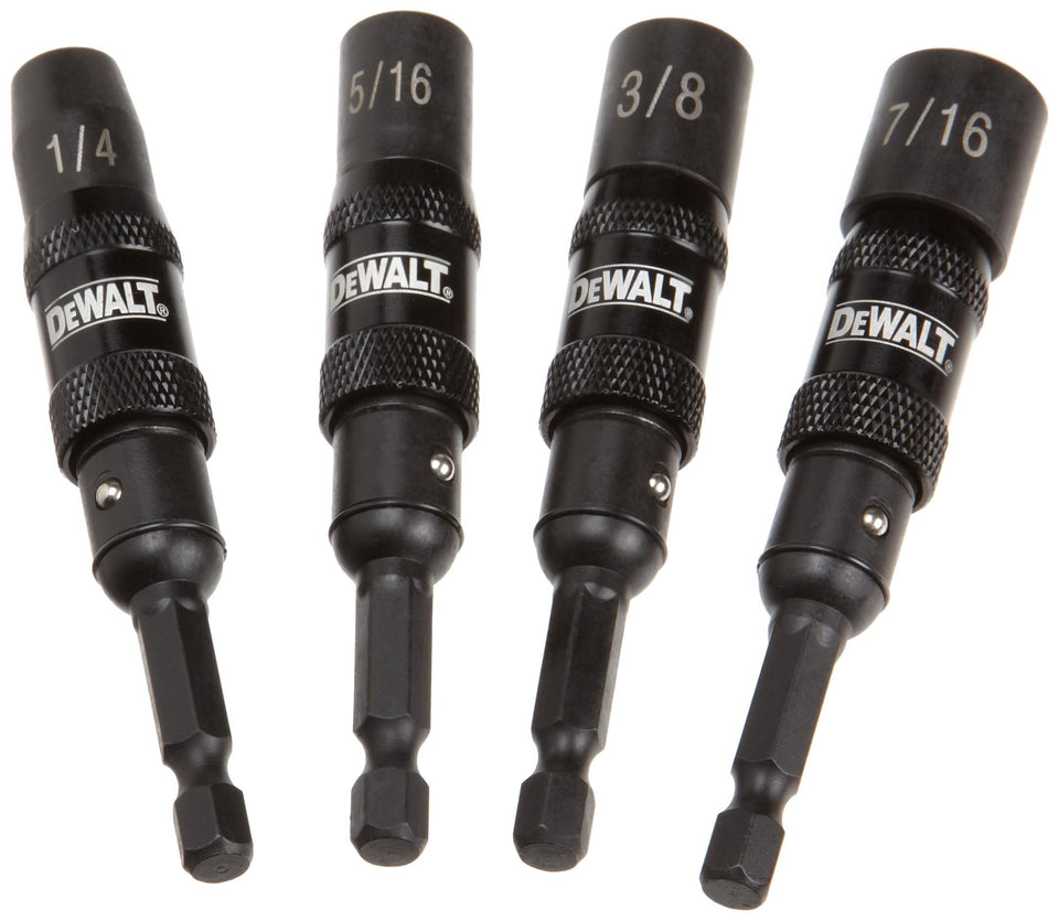 DEWALT DWPVTDRV pivoting nutsetters with pivoting head and strong magnet retention for tight spaces