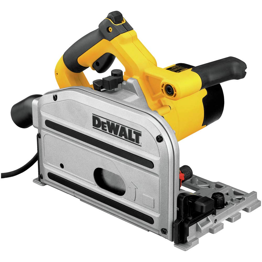 DEWALT DWS520K track-saw-system delivers precise straight cuts with minimal splintering.