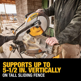 DEWALT DWS715 miter stops highlight quick, repeatable angles for framing.