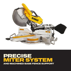 DEWALT DWS779 gear box and belt-drive design boosts vertical capacity