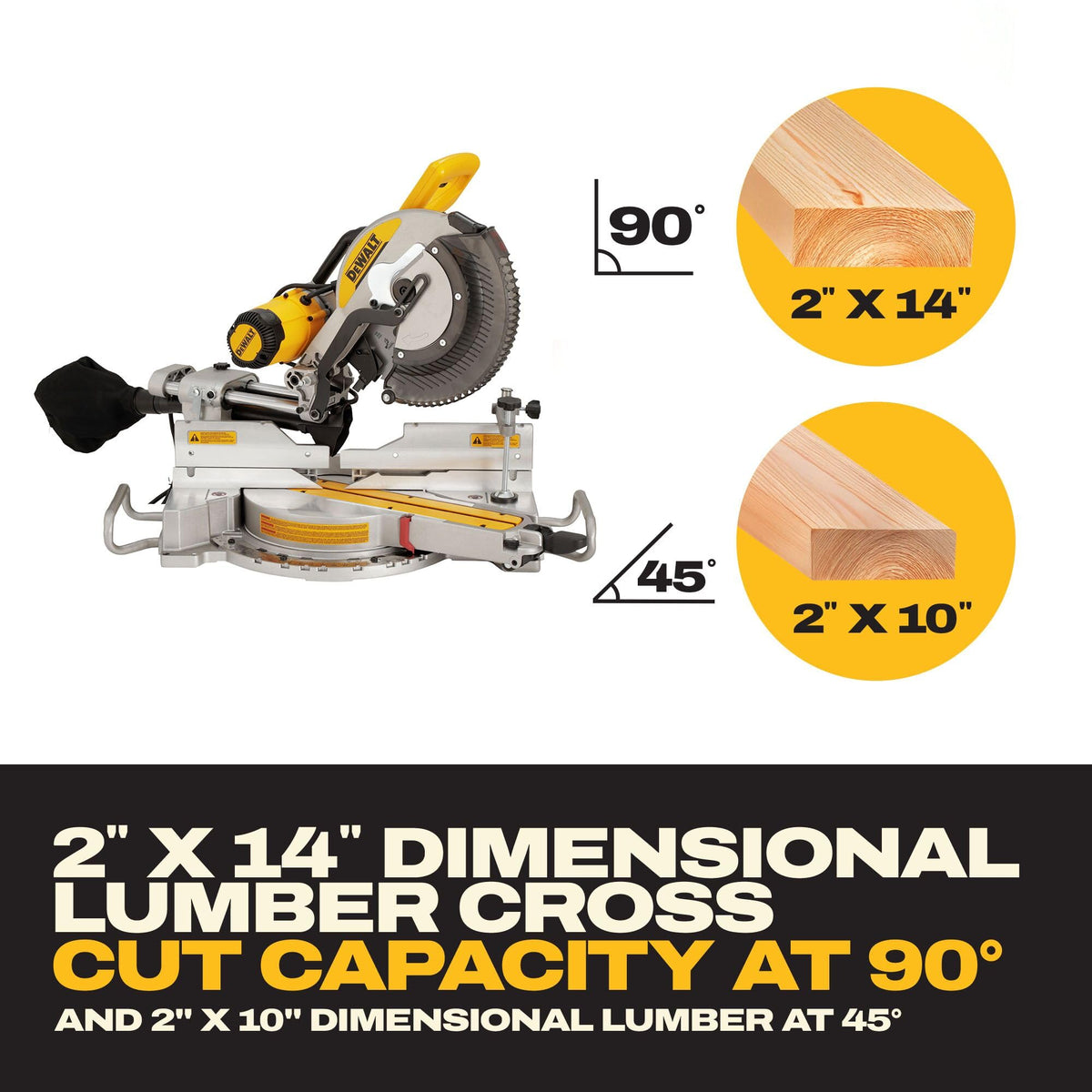 DEWALT DWS779 cam lock miter handle with detent override