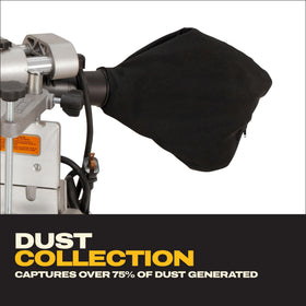 DEWALT DWS779 dual horizontal rails for accuracy and durability