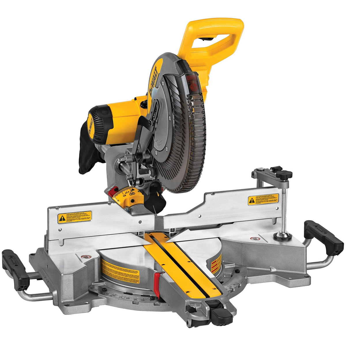 DEWALT DWS779 miter saw with dust bag for cleaner crosscuts