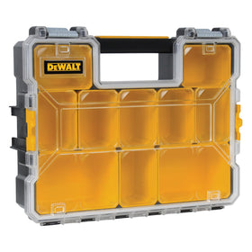 DEWALT DWST14825 IP53-rated organizer offering weather resistant protection and durable latches for tough jobs