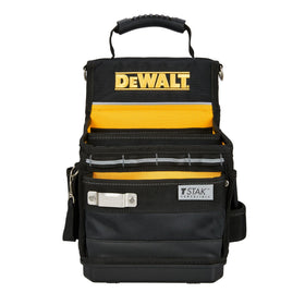 DEWALT DWST17624 interior pockets keep pliers and tapes within reach.