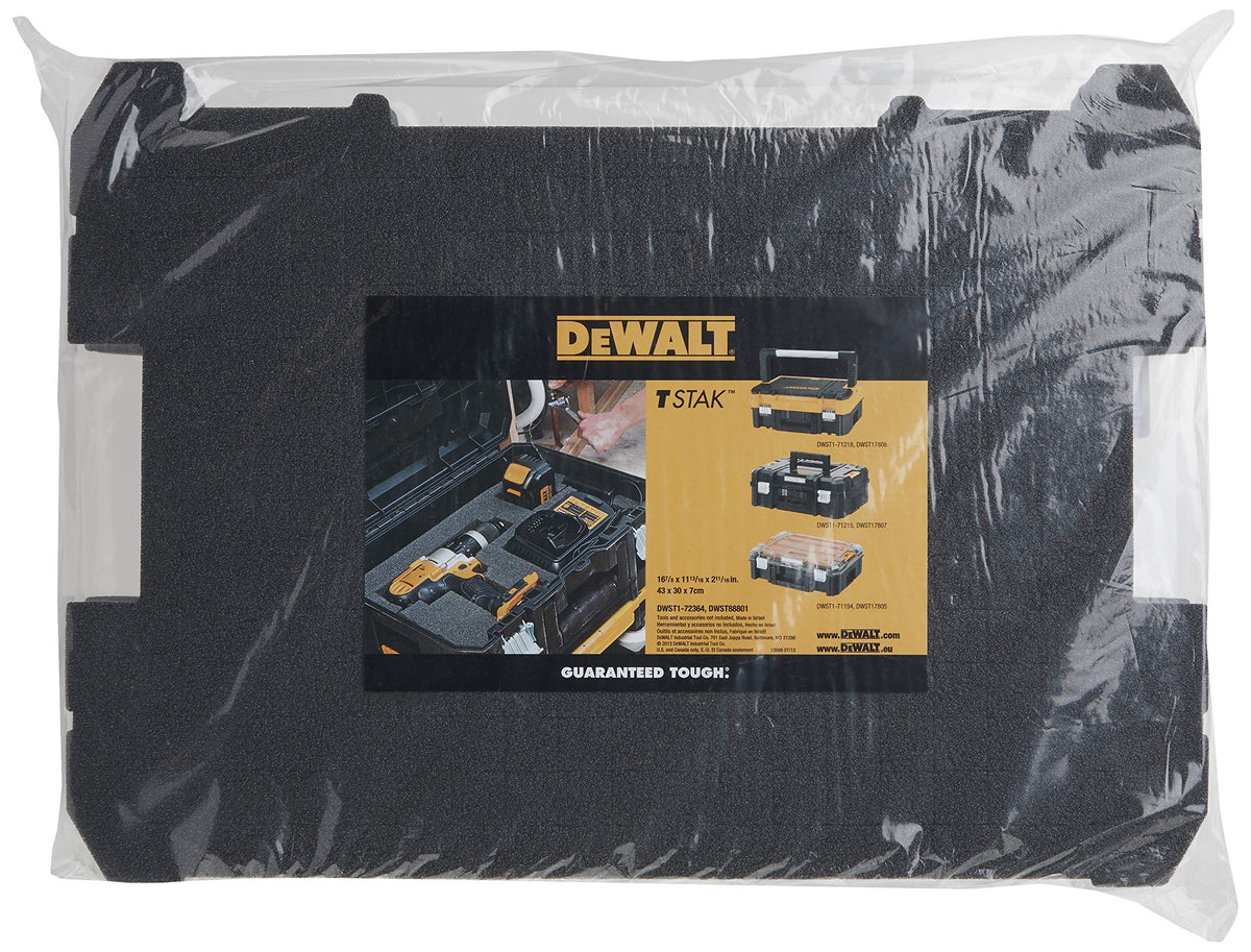 DEWALT DWST88801 TSTAK compatibility enables flexible tool storage.
