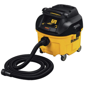 DEWALT DWV010 dust extractor on wheels for easy mobility and portable cleanup.