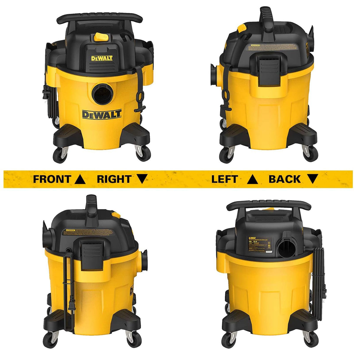 DEWALT DXV05P 3-year warranty badge signaling long-term reliability.