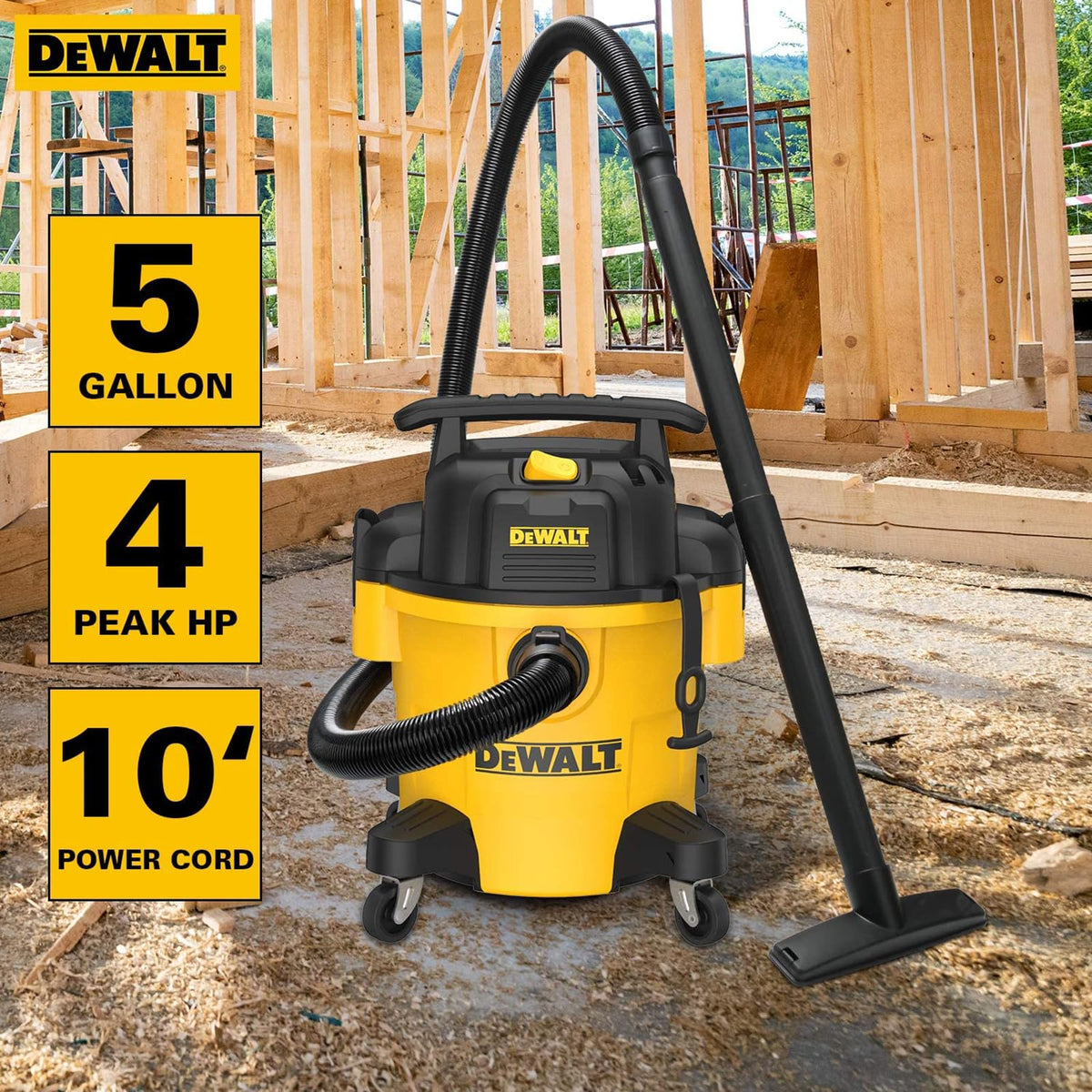 DEWALT DXV05P compact, lightweight design for easy transport.