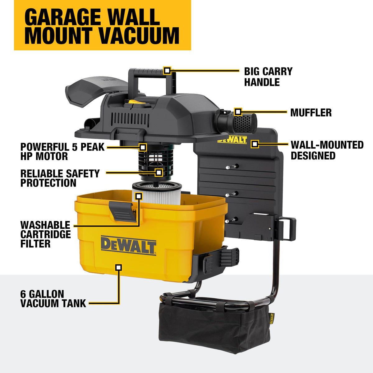 6-gallon tank supports longer cleaning between emptying sessions.