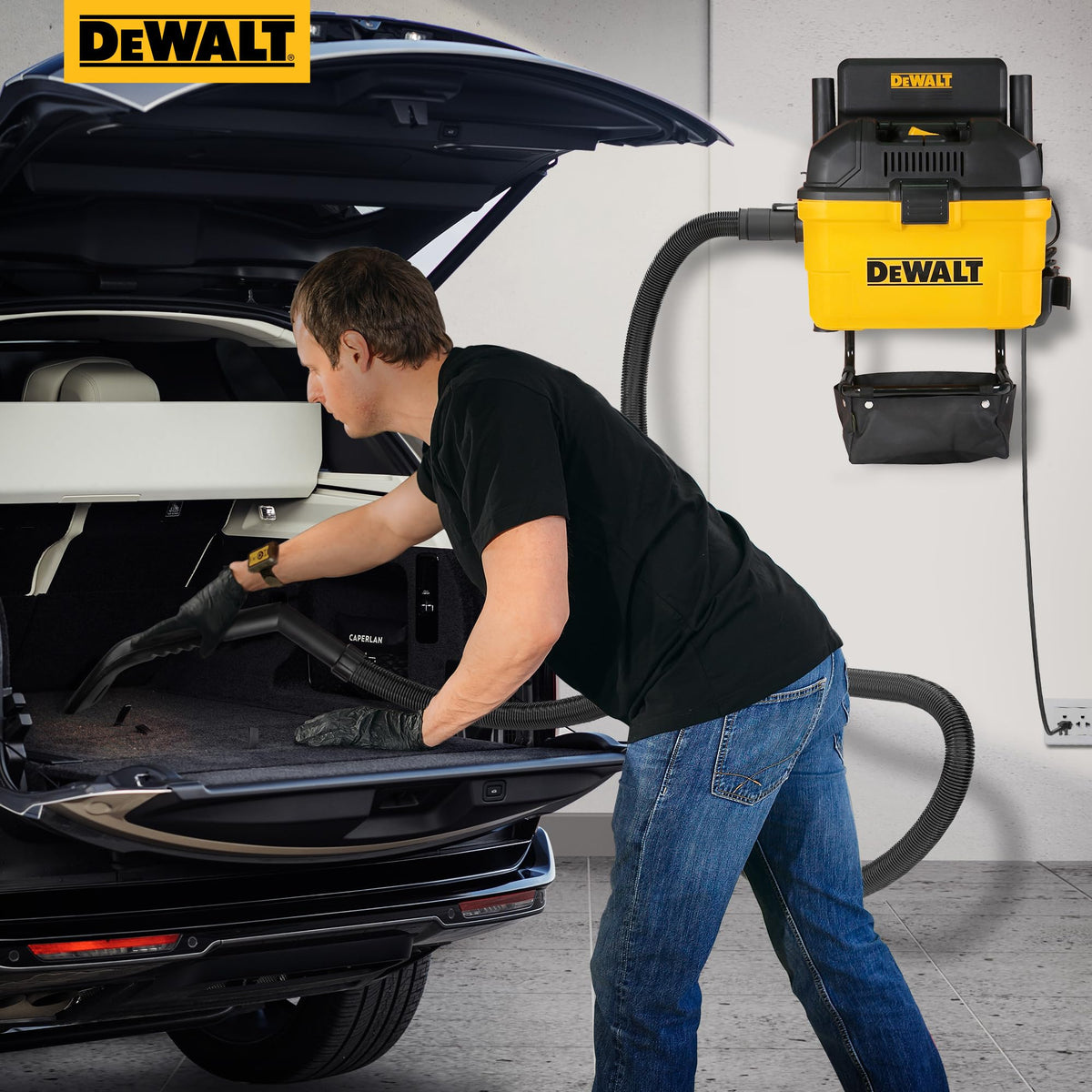 Onboard storage keeps accessories organized and accessible.