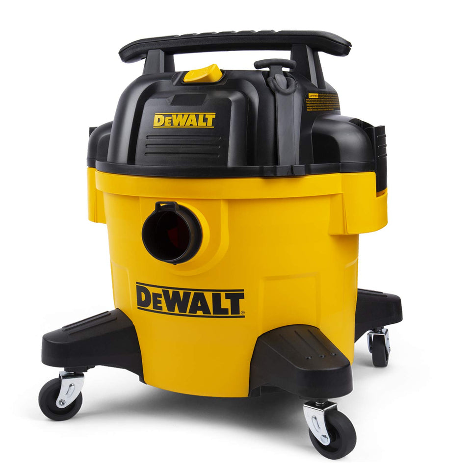 DEWALT DXV06P back view shows portable design for easy storage and quick cleanup.