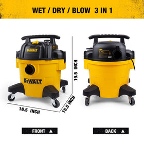 DEWALT DXV06PZ blower port in action for quick dust and debris dispersal.