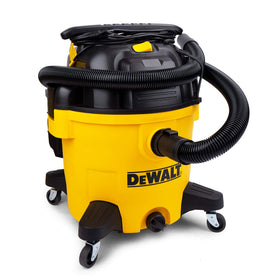 DEWALT DXV10P 10-gallon tank for wet and dry cleanup in garages.