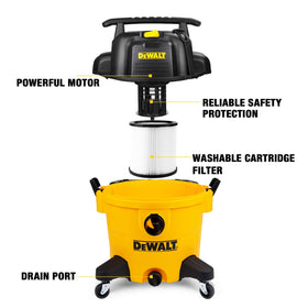 DEWALT DXV10P 20-foot cord for extended reach across the workshop.