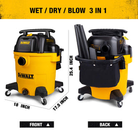DEWALT DXV12P 12-gallon tank captures wet spills and dry debris efficiently