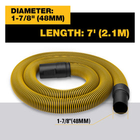 DeWalt DXVA19-2500 hose with locking tab for secure attachment during use
