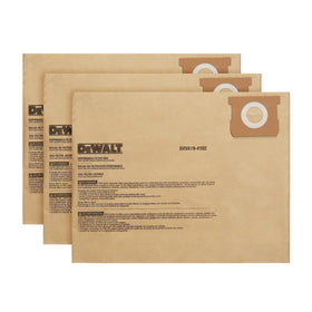 DEWALT DXVA19-4102 dust bag in packaging for quick replacement during large cleanups