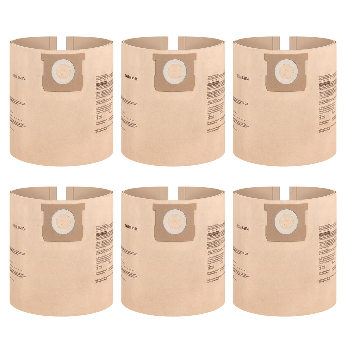 DEWALT DXVA19-4104 dust filter bag for 5-8 gallon vacuums delivers efficient dust capture.