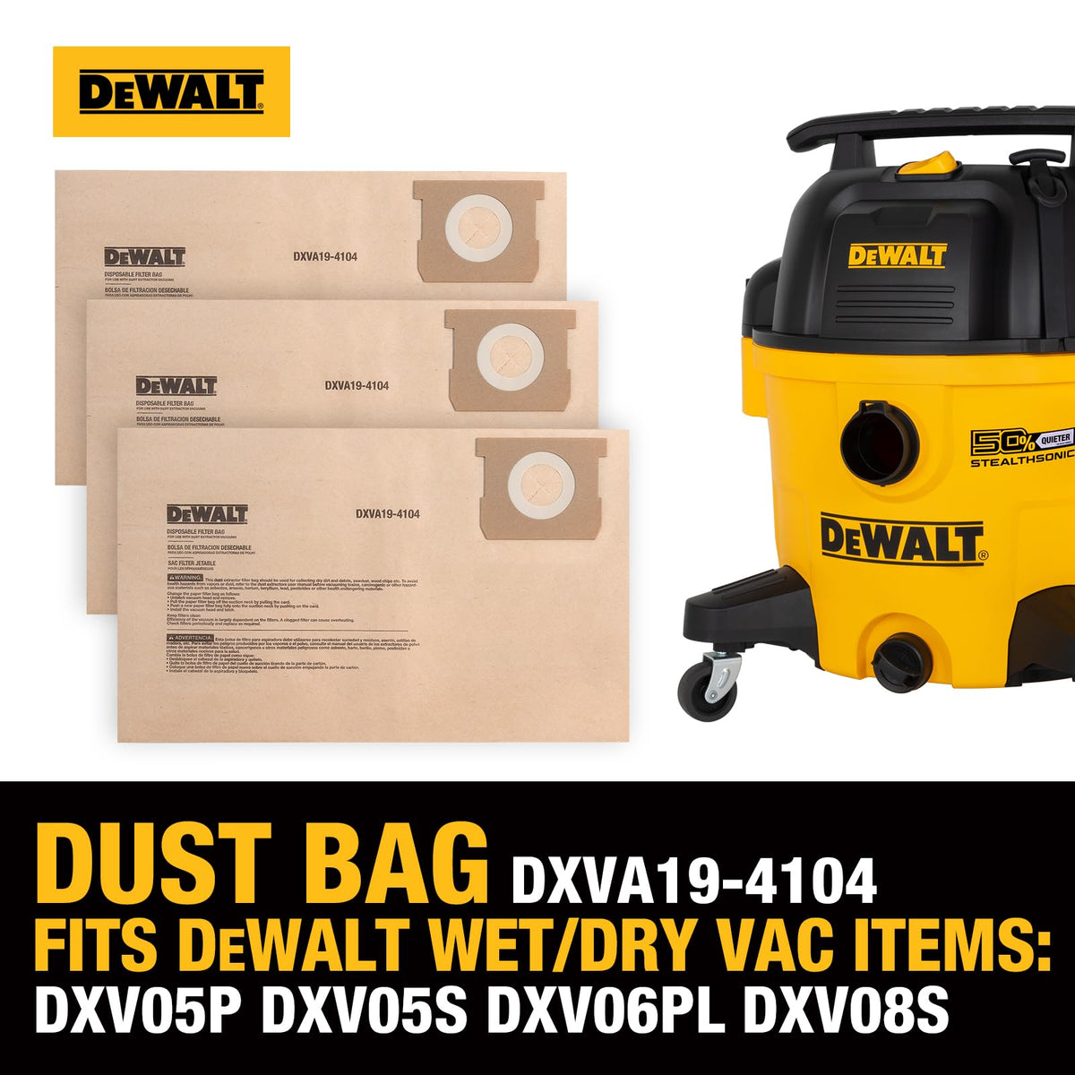Seal and cardboard insert positioned to prevent dust leakage during dry pickup.