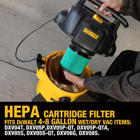 Easy install of the DXVC4003 filter into a DeWALT vacuums system