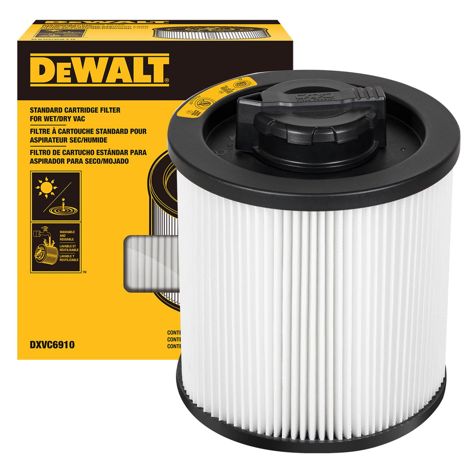 DEWALT DXVC6910 filter, packaged and ready for a quick vacuum swap.