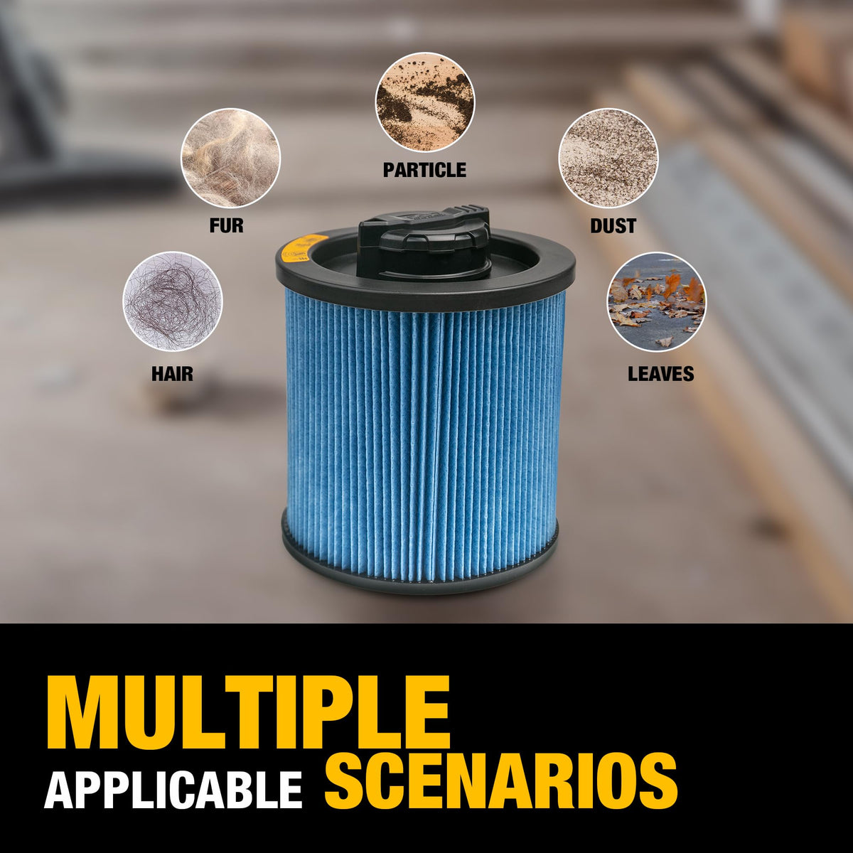 DEWALT DXVC6912 washable filter ready for reuse after rinse