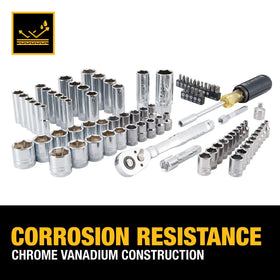 DEWALT ergonomic handle with anti-slip grooves for comfortable use.