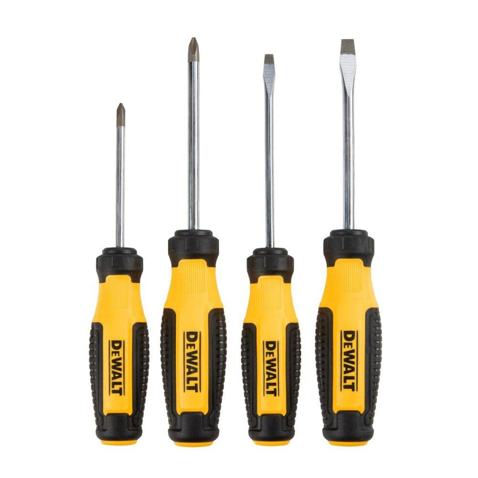 DEWALT fixed bar set with magnetic tip secures screws during fastener tasks.