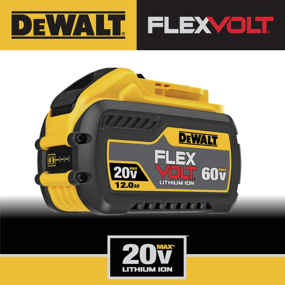 DEWALT FLEXVOLT 12.0Ah compatibility across 20V/60V/120V tools