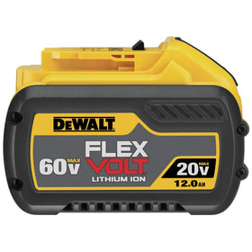 DEWALT FLEXVOLT 12.0Ah battery front view for compact power