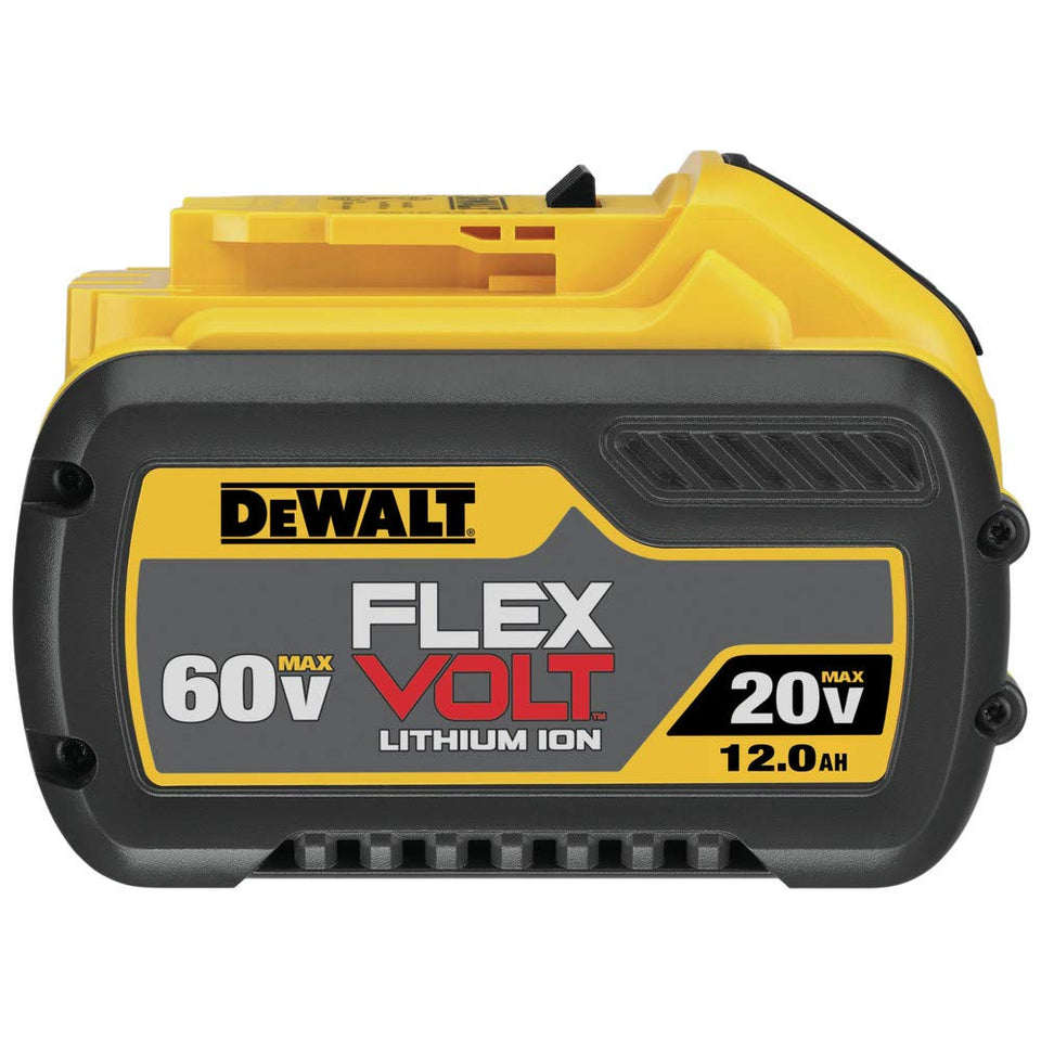 DEWALT FLEXVOLT 12.0Ah battery front view for compact power