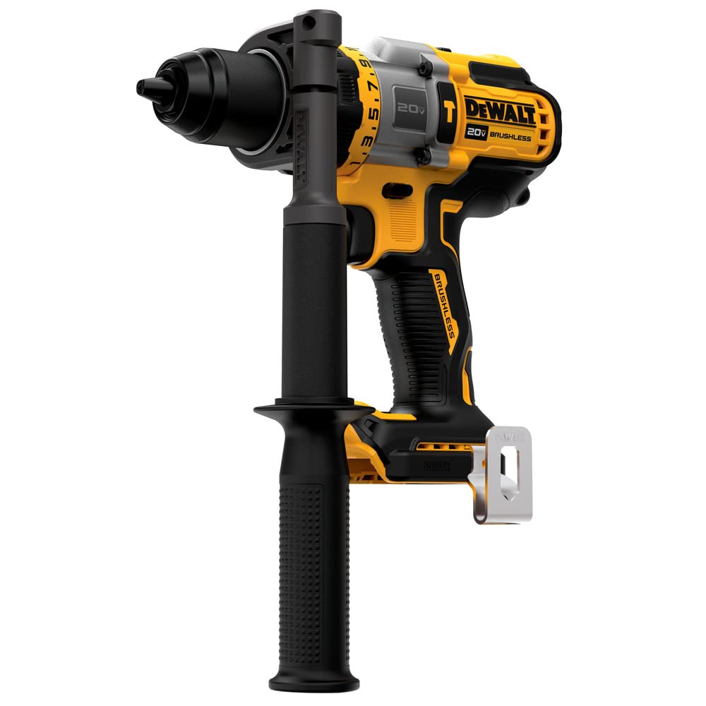 DEWALT FLEXVOLT Advantage drill front view showing powerful cordless capability for worksites