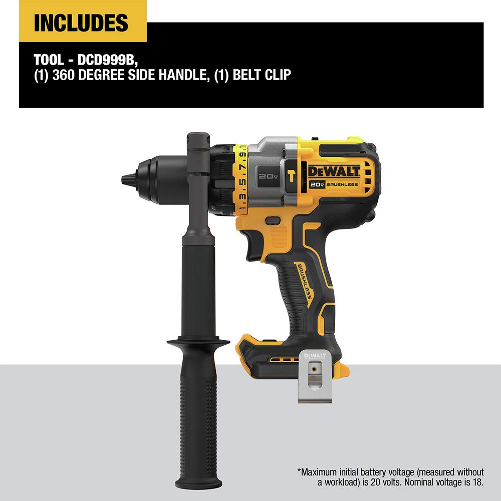 DEWALT FLEXVOLT LED panel lighting a dark workspace clearly