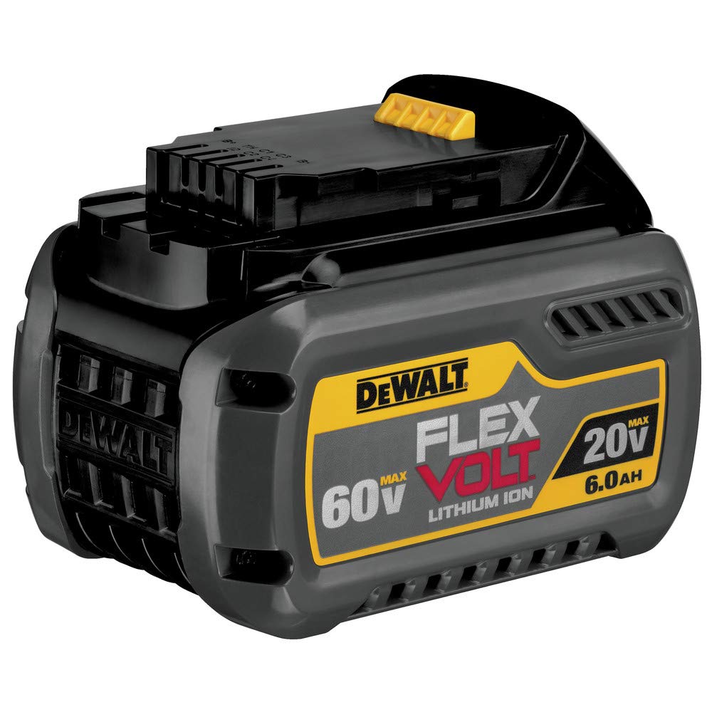 DEWALT DCB606 side view highlights rugged durability and balanced weight.
