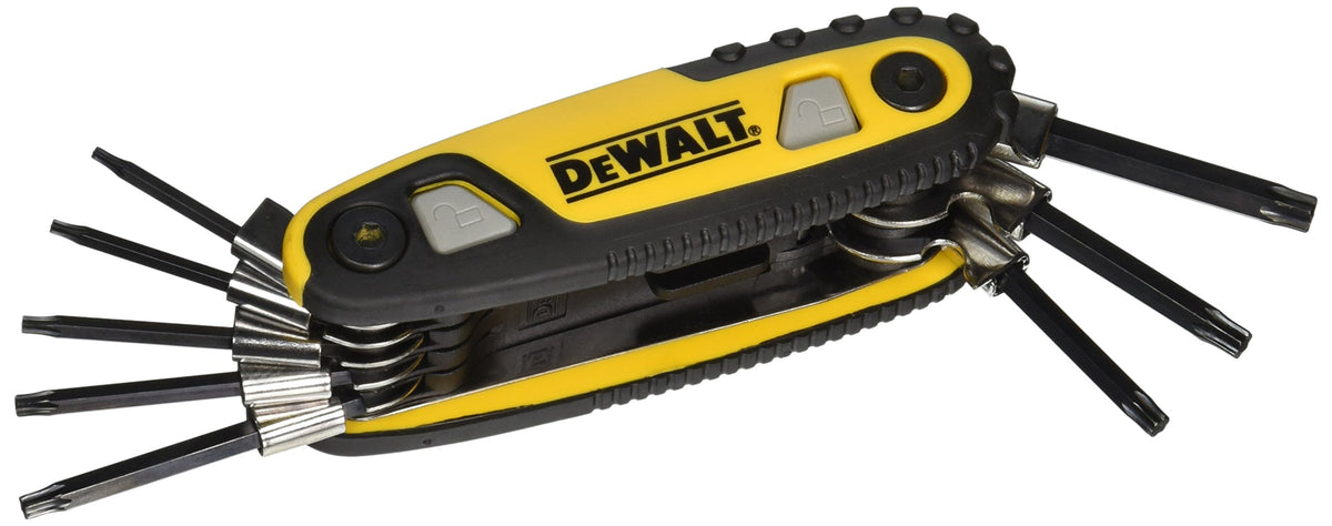 DEWALT folding hex key set in compact case, for quick field adjustments