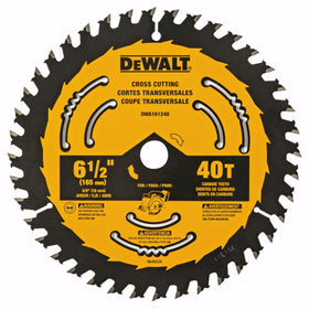 DEWALT framing cross cut 40T blade for versatile cuts.