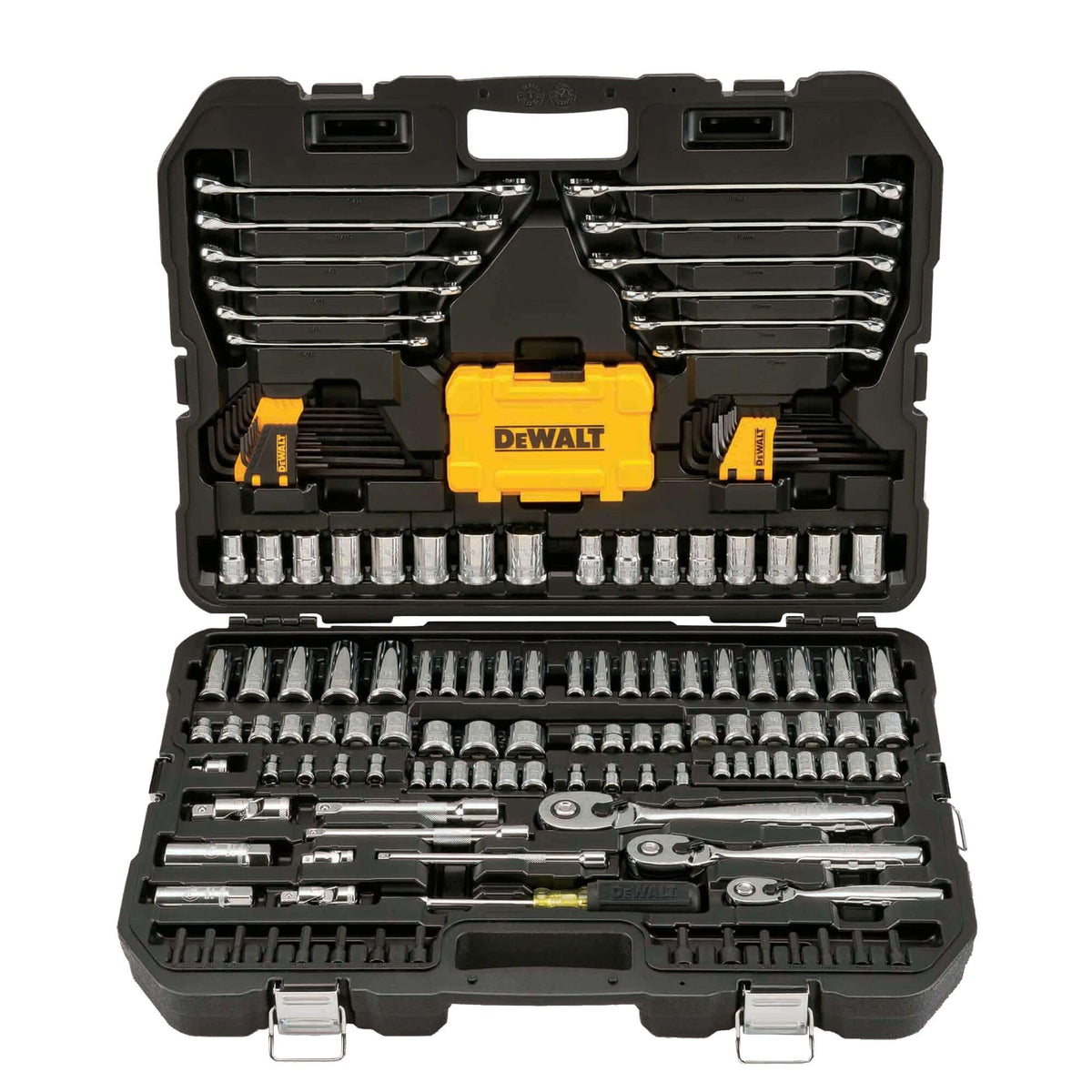 DEWALT full-polish chrome finish resists corrosion and cleans easily.