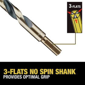 DEWALT general-purpose drilling across metal, wood, and plastic.