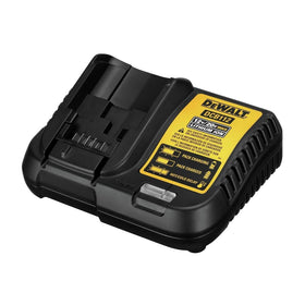 DEWALT kit includes battery, charger, and contractor bag for portable use