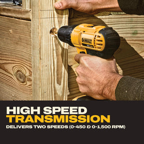 DEWALT lightweight tool designed for overhead work and precise control.