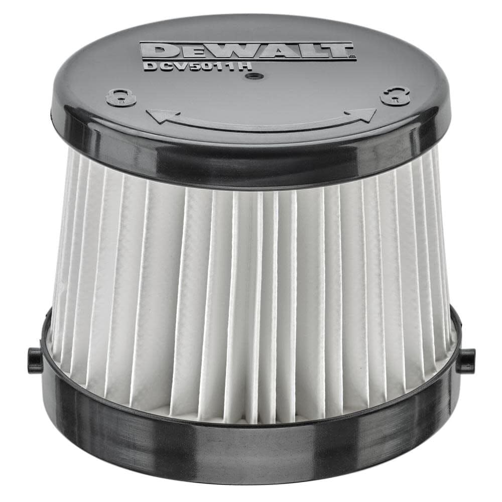 DEWALT HEPA filter installed on DCV501HB for thorough particulate removal