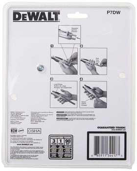 Easy one-hand operation with rubber grips on DEWALT hog ring pliers kit.
