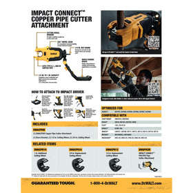 DEWALT Impact Connect 360-degree maneuverability for awkward angles and tight spaces.
