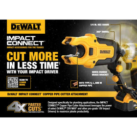DEWALT Impact Connect handles common plumbing tasks with ease on-site.